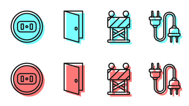 设线路路障电源插座关闭图片下载