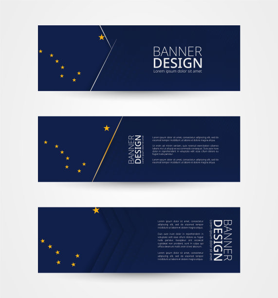 设置三个水平横幅与我们的州图片下载