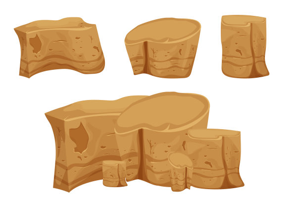 白色背景上孤立的巨石图片下载