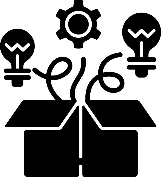 思考框外的黑色象形图标图片下载