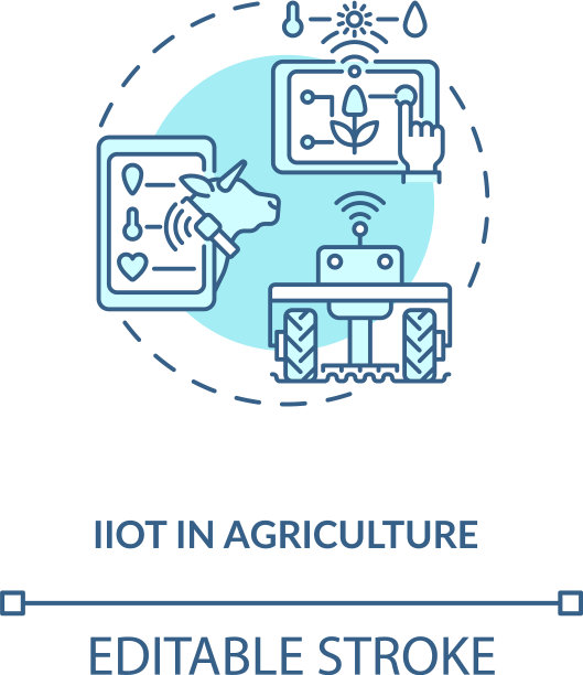 Iiot在农业概念图标图片下载