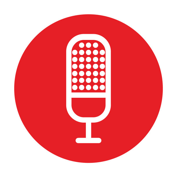 剪影点模式头麦克风图片下载