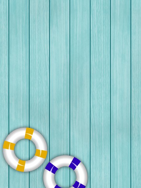 背景插图的蓝色木板与浮动图片下载