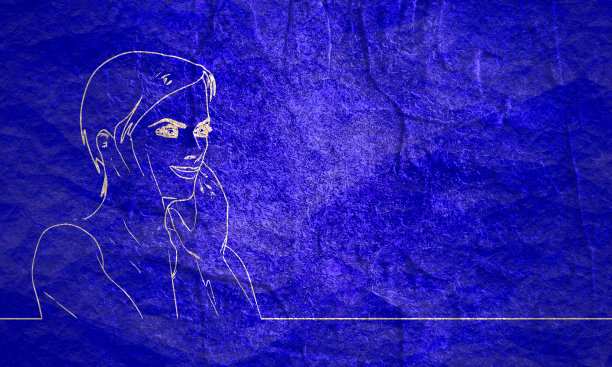 一个女性头部的剪影。图片下载