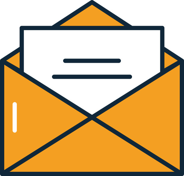 信封和卡片图标线和填充样式图片下载