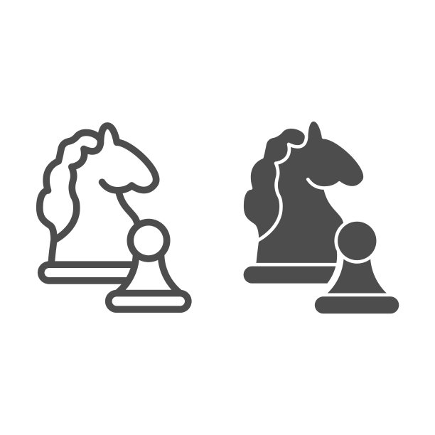 骑士和卒线和坚实的图标启动图片下载