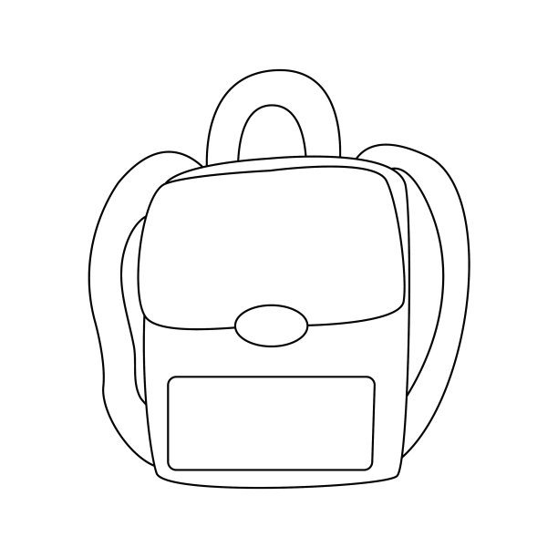 书包，书包，孤立的黑色和图片下载