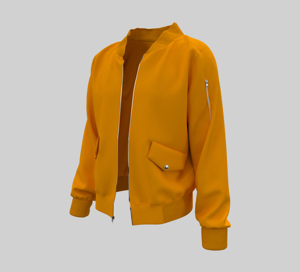 飞行员夹克模型，印刷设计展示图片下载
