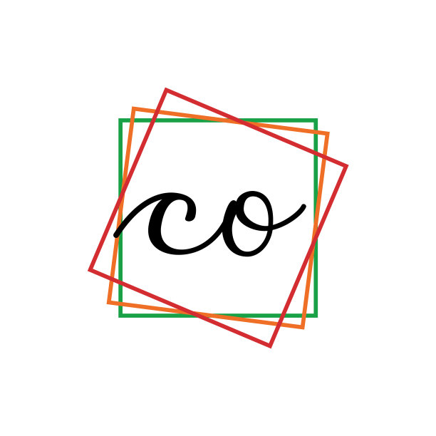 创意首字母co square标志设计图片下载