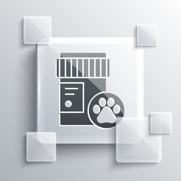 灰色狗药瓶图标孤立在灰色图片下载