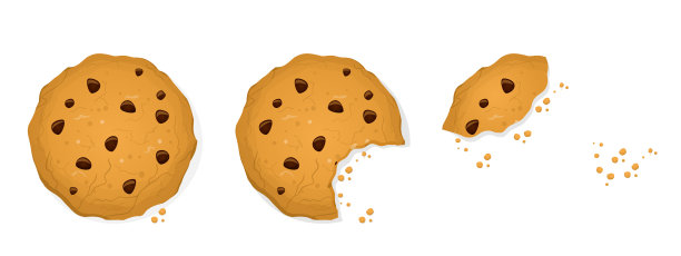 有趣的卡通收集在不同的州被咬的饼干图片下载