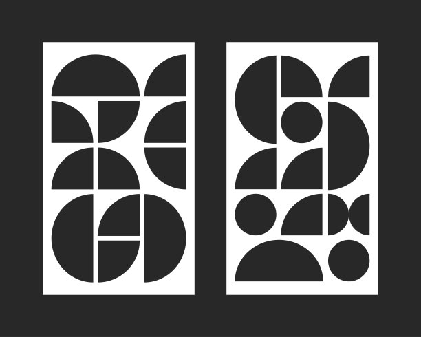 包豪斯的海报。封面在几何瑞士风格图片下载