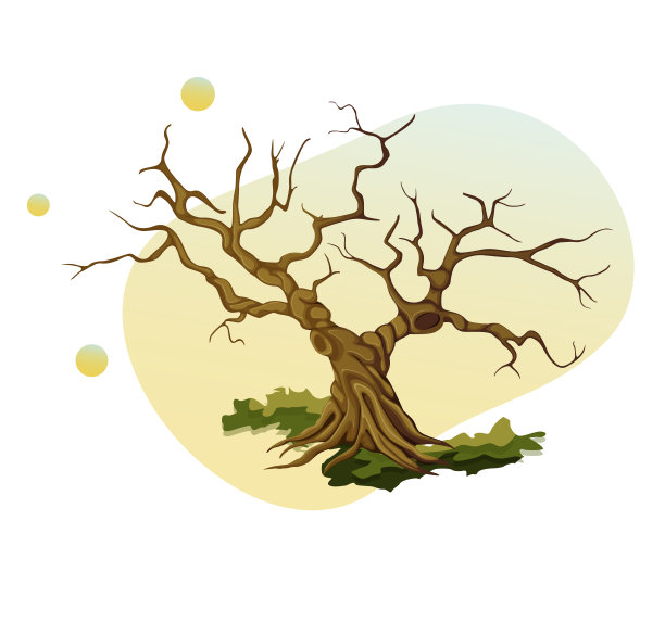 大树没有叶子-股票插图图片下载