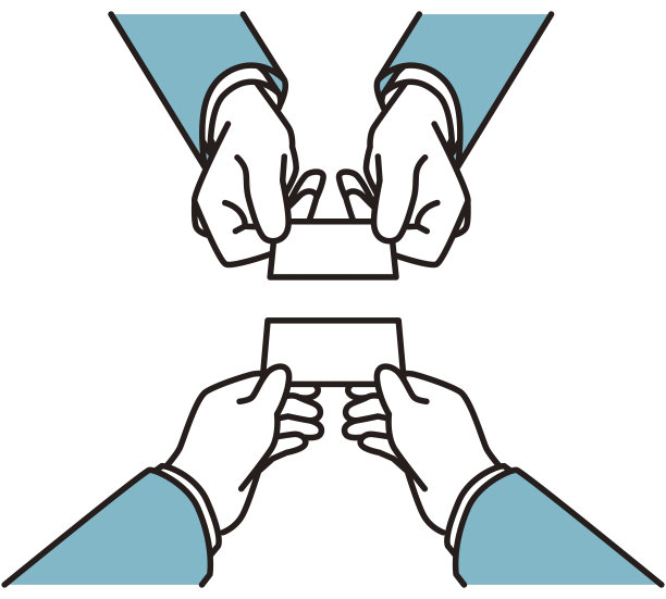 一个商人交换名片的插图图片下载