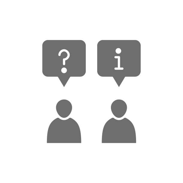 客户和员工与聊天云，常见问题和回答灰色图标。图片下载
