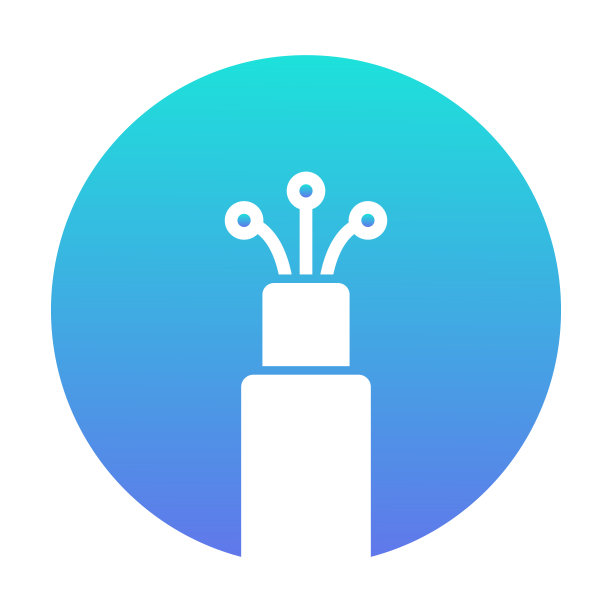 光纤电缆图标矢量图形设计，标志，网站，社交媒体，移动应用程序，UI插图图片下载