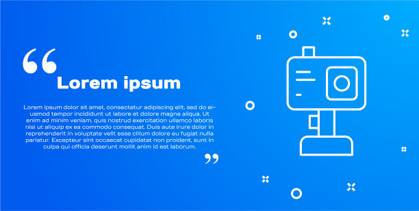 白线行动极端相机图标孤立图片下载