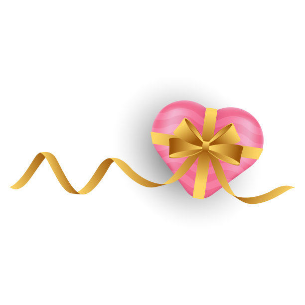 礼盒与彩盒和彩带隔离上图片下载