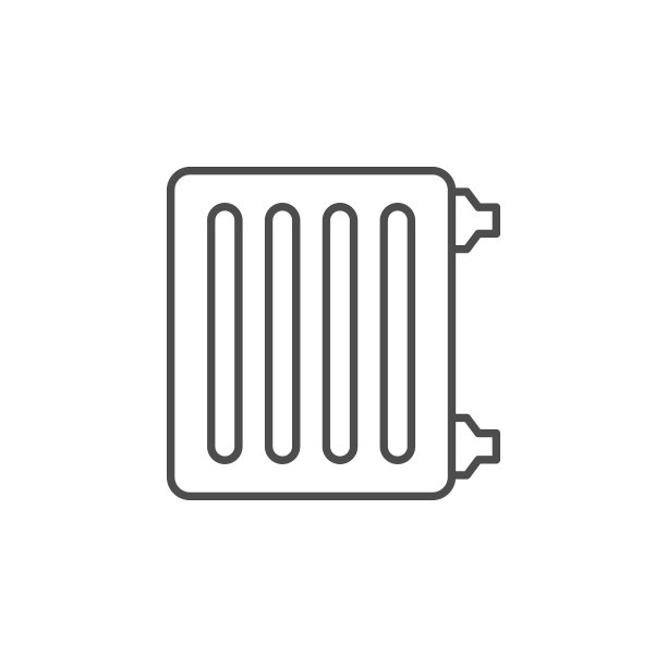 暖气片线条轮廓图标图片下载