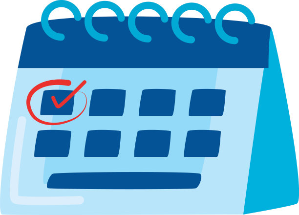 带有复选符号的日历提醒图片下载