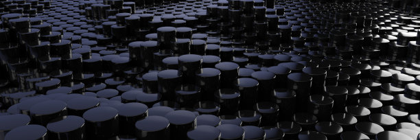 抽象背景的许多金属圆筒。几何结构。三维可视化图片下载