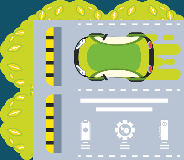 电动汽车泊车区绿化收费图片下载
