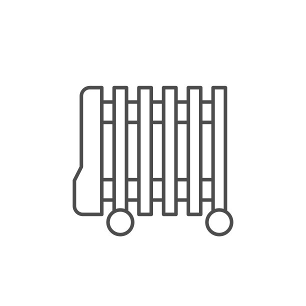 油加热器线轮廓图标图片下载