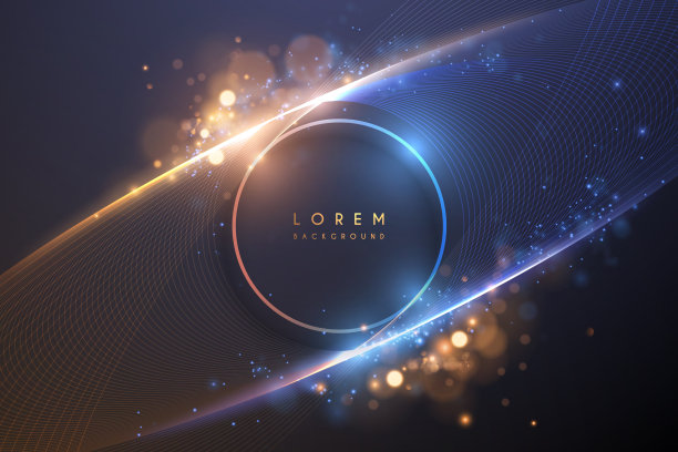 抽象的蓝黄线背景图片下载