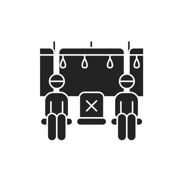 巴士内乘客黑色字形图标，安全出行图片下载