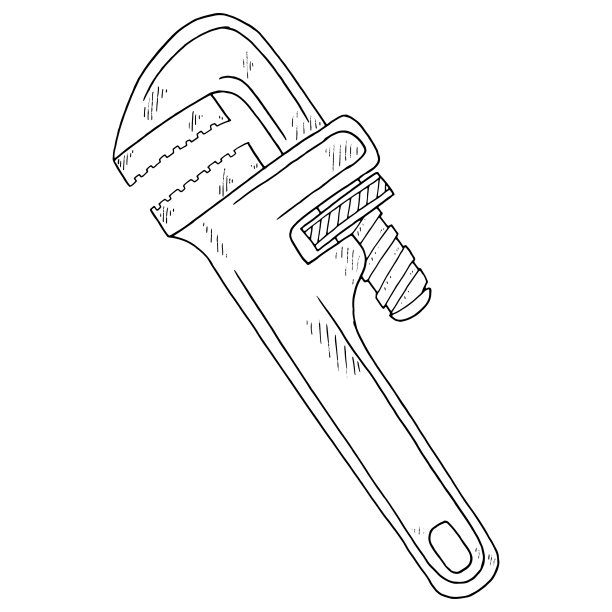 活动扳手工具活动扳手水管图片下载