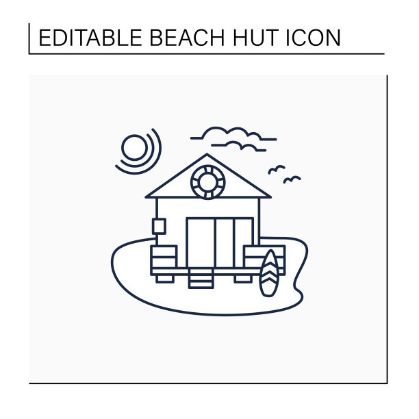 海滩小屋线性独舞图片下载