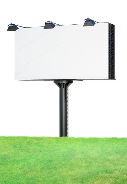 3d渲染广告牌与草地为您的模型图片下载