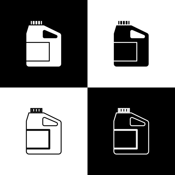 设置隔离的电机机油图标罐图片下载