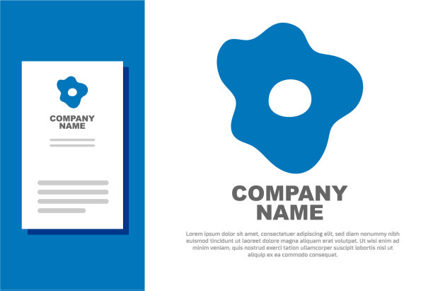 蓝色炒蛋图标孤立在白色图片下载