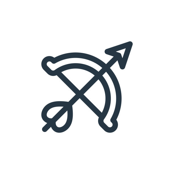 来自电子游戏元素概念的射箭图标向量。细线插图的射箭可编辑的笔触。射箭线性符号用于web和移动应用程序，标志，印刷媒体。图片下载