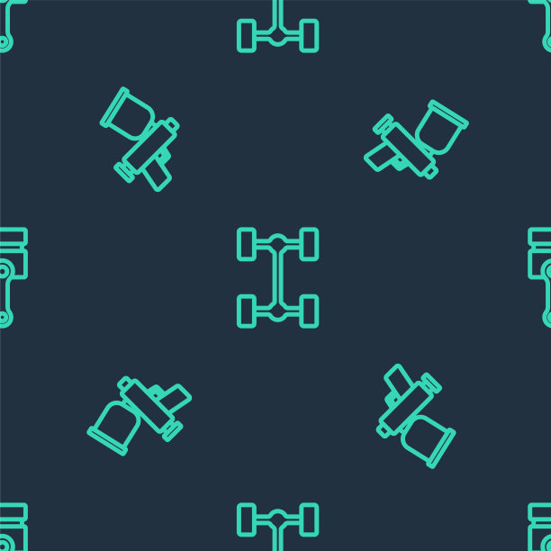 设置线汽车底盘喷漆枪和发动机图片下载