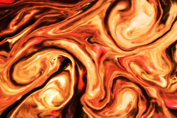 红色纹理混乱。霓虹漆漏纹理。宇宙墨水流动效果未来背景。艺术的黑烟污迹。图片下载