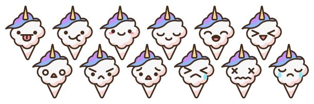 棉花糖表情矢量字符。图片下载