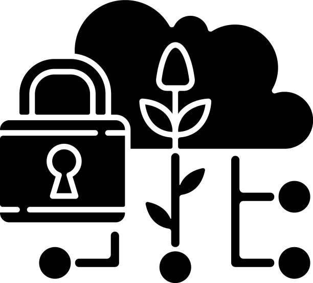农业数据安全中的黑色字形图标图片下载