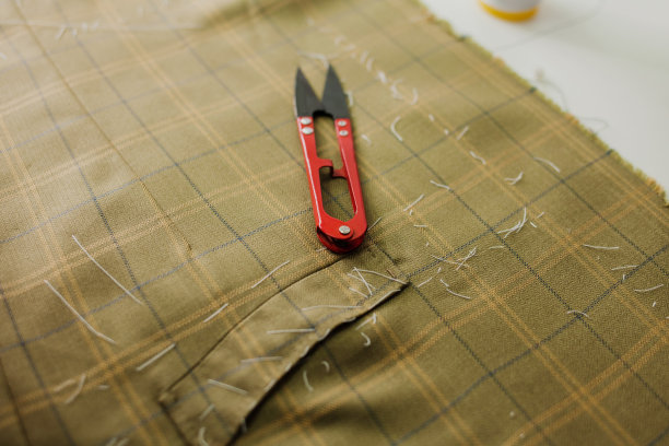 西装和剪刀的静物照片图片下载