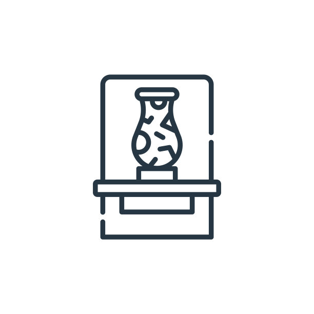 花瓶图标向量从博物馆的概念。花瓶的细线插图可编辑笔触。花瓶线性标识用于web和移动应用程序，标志，印刷媒体。图片下载