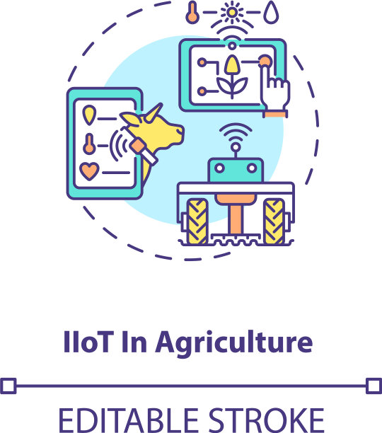 Iiot在农业概念图标图片下载