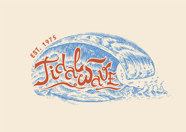 大西洋潮汐波浪复古老雕刻手图片下载