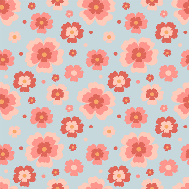 无缝图案与花卉装饰图片下载