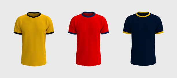 男士短袖t恤模型在前视图图片下载