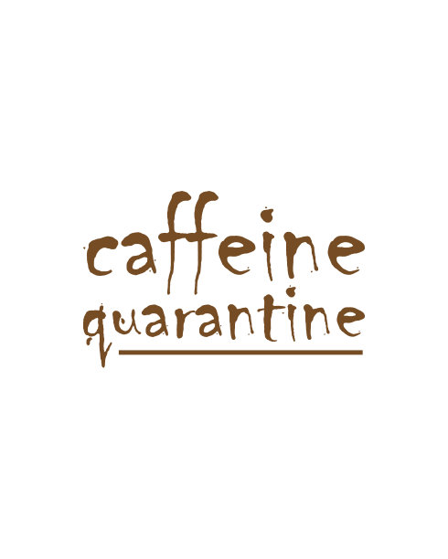 咖啡因检疫。手绘排版海报设计。图片下载