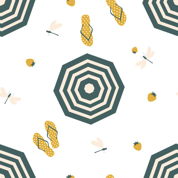 旅游和海滩度假的特点。无缝模式。2021年流行色趋势。设计元素，装饰枕头，床上用品，纺织品，织物，床罩。矢量图形。图片下载