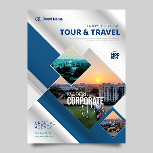 几何设计的背景。手册模板布局。图片下载