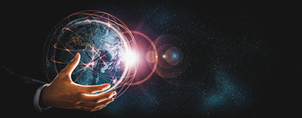 覆盖地球的全球网络连接，以创新感知为纽带图片下载