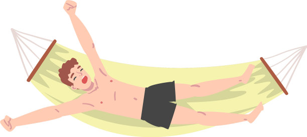 躺在吊床上的男人的性格图片下载